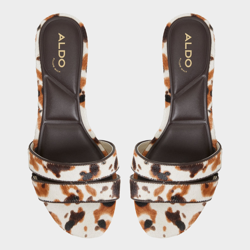 Aldo Scarletta White/Black Women's Heeled mules - Heeled mule, Kitten heel White/Black
