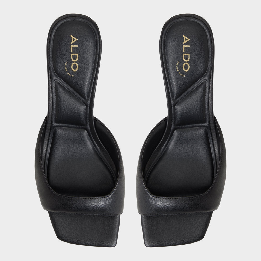 Aldo Aneky in Black - Heeled mule, Block heel Black