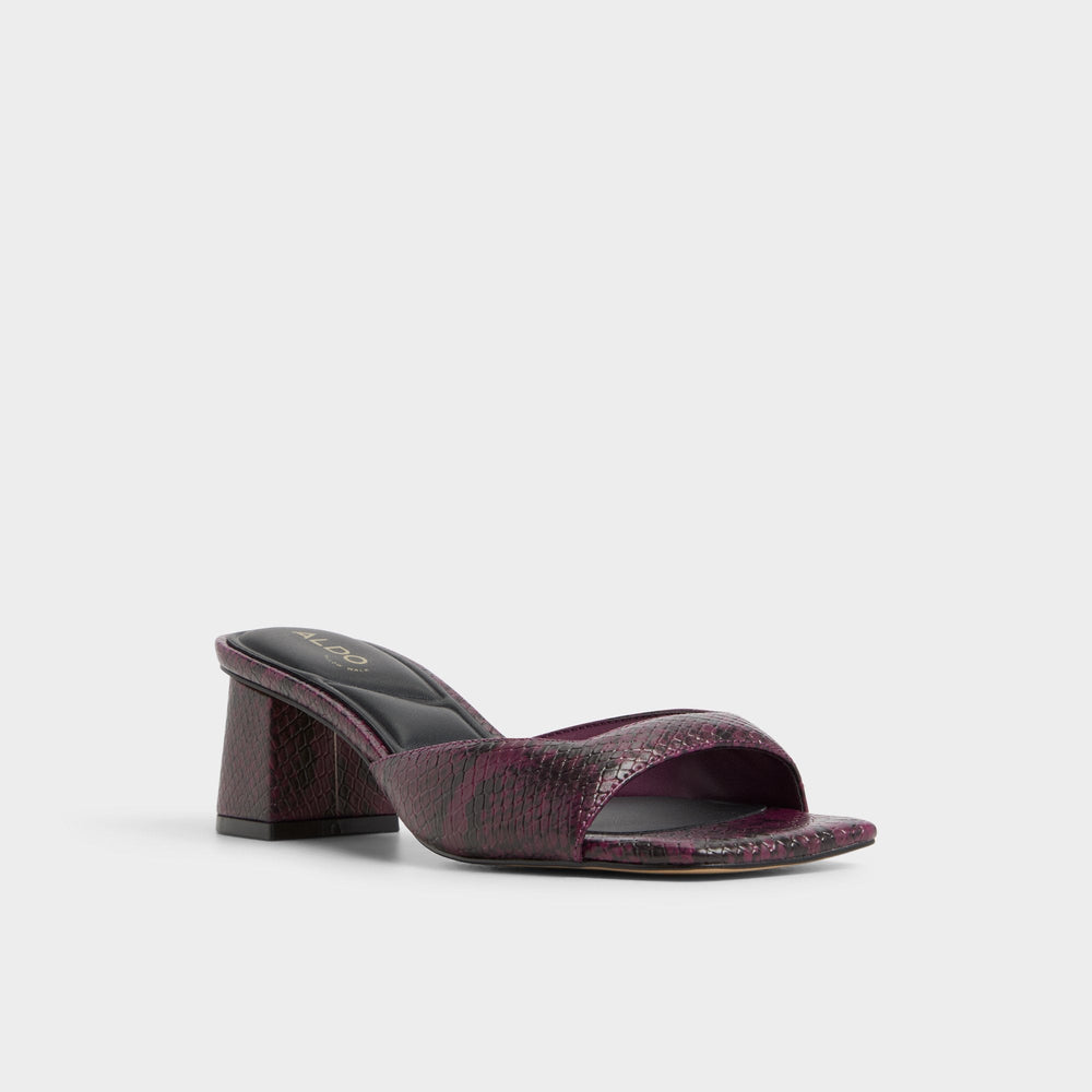Aldo Aneky in Bordo - Heeled mule, Block heel Bordo
