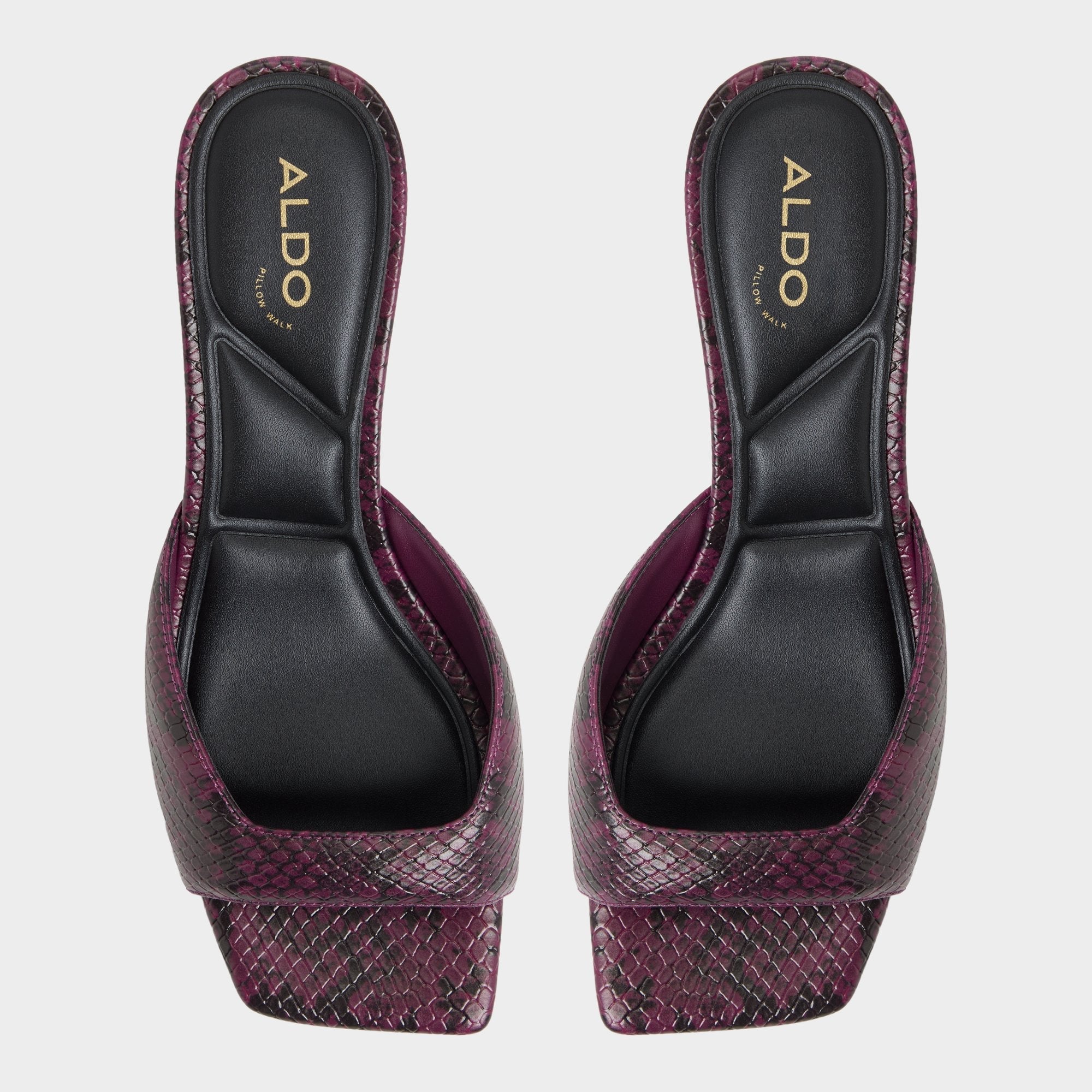 Aldo Aneky in Bordo - Heeled mule, Block heel Bordo
