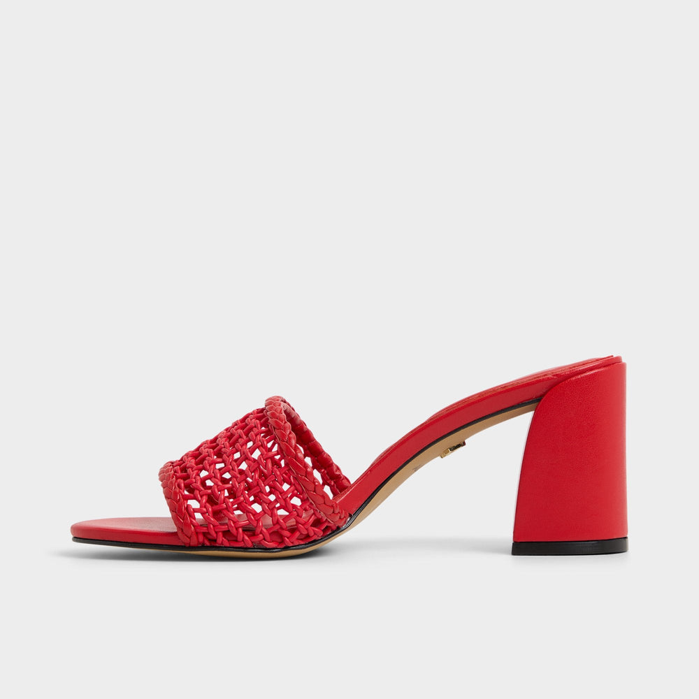 Aldo Beachdate Bright Red Women's Block heels - Heeled mule, Block heel Bright Red
