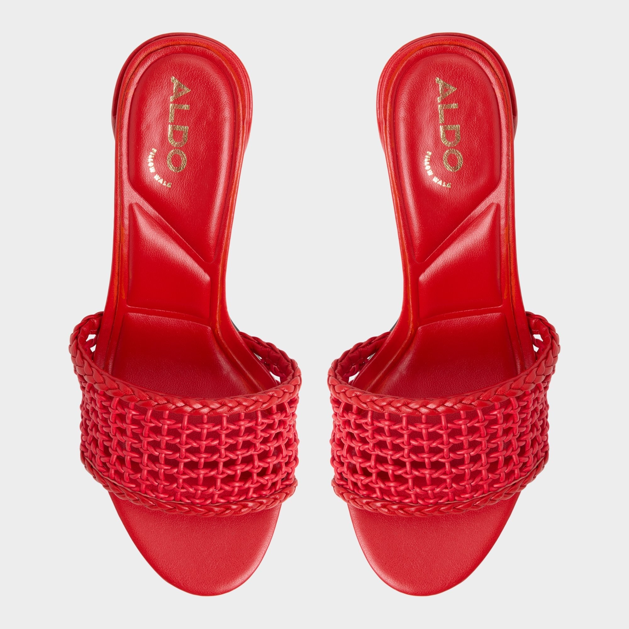 Aldo Beachdate Bright Red Women's Block heels - Heeled mule, Block heel Bright Red