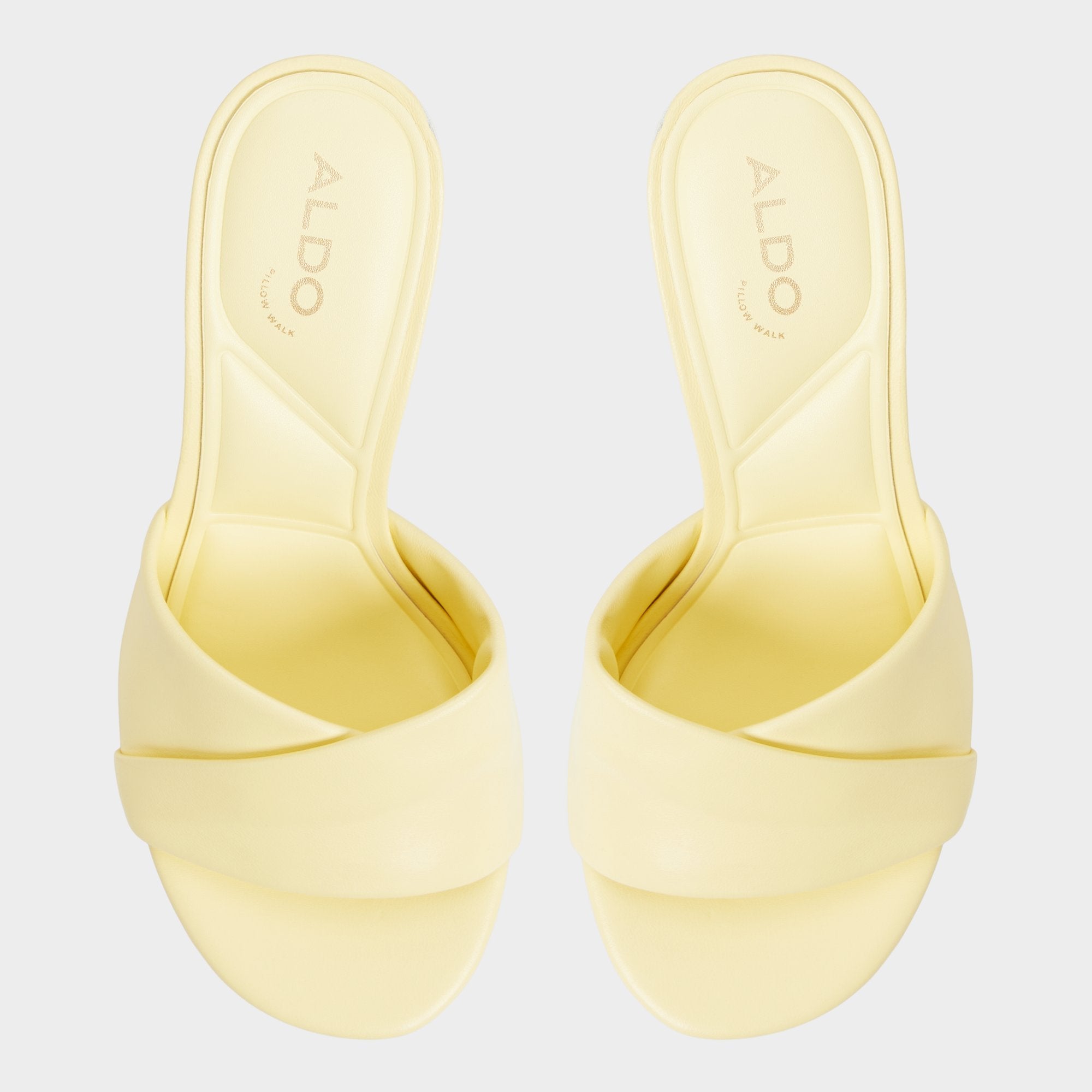 Aldo Lyhanna Light Yellow Women's Heeled mules - Heeled mule, Stiletto heel Light Yellow