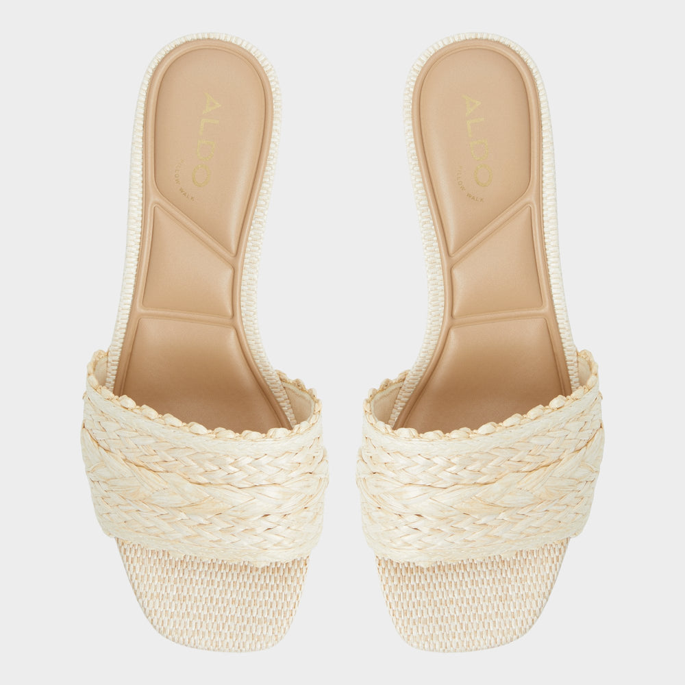 Aldo Claudina Natural Women's Block heels - Heeled mule, Block heel Natural