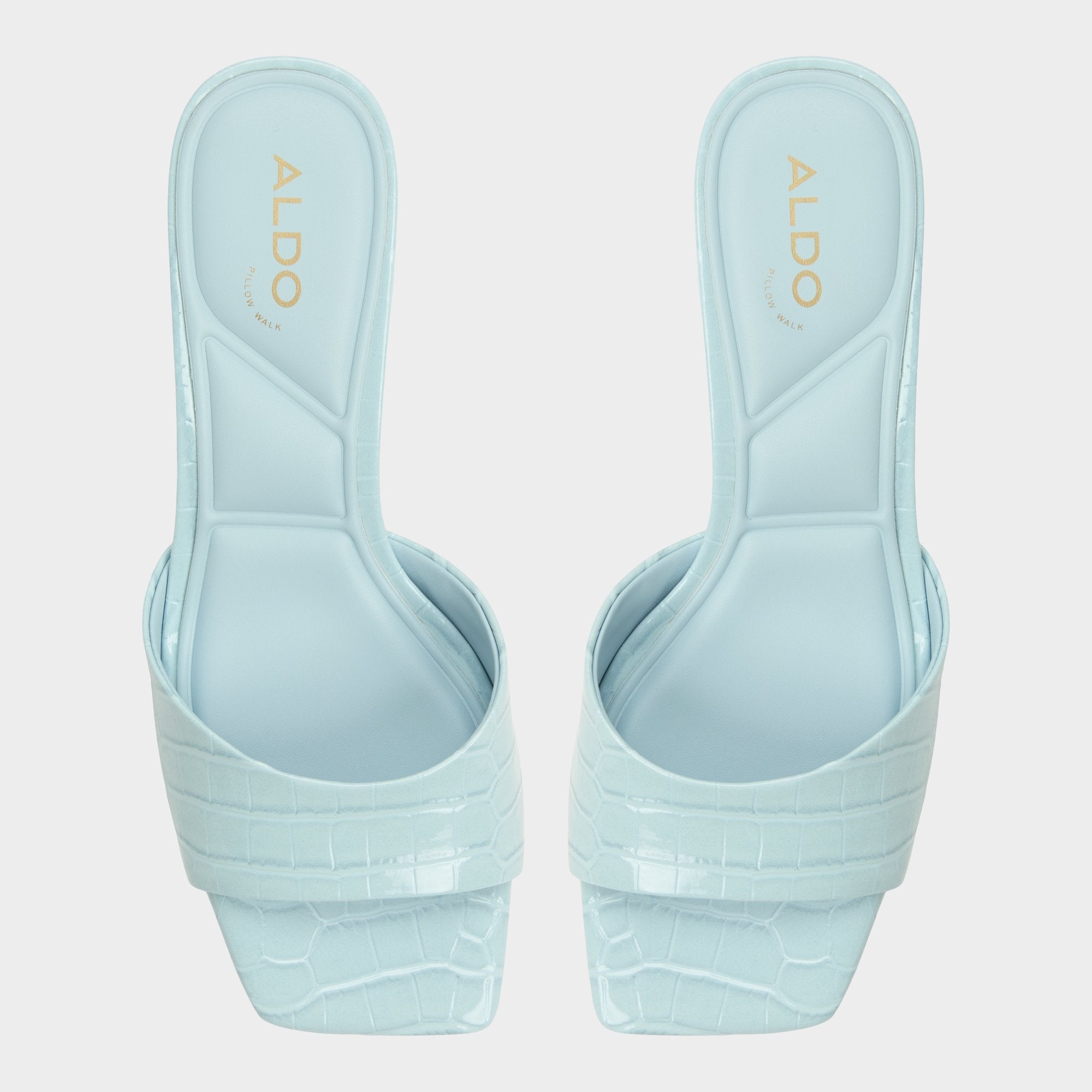 Aldo Enchanting Pastel Blue Women's Heeled mules - Heeled mule, Kitten heel Pastel Blue