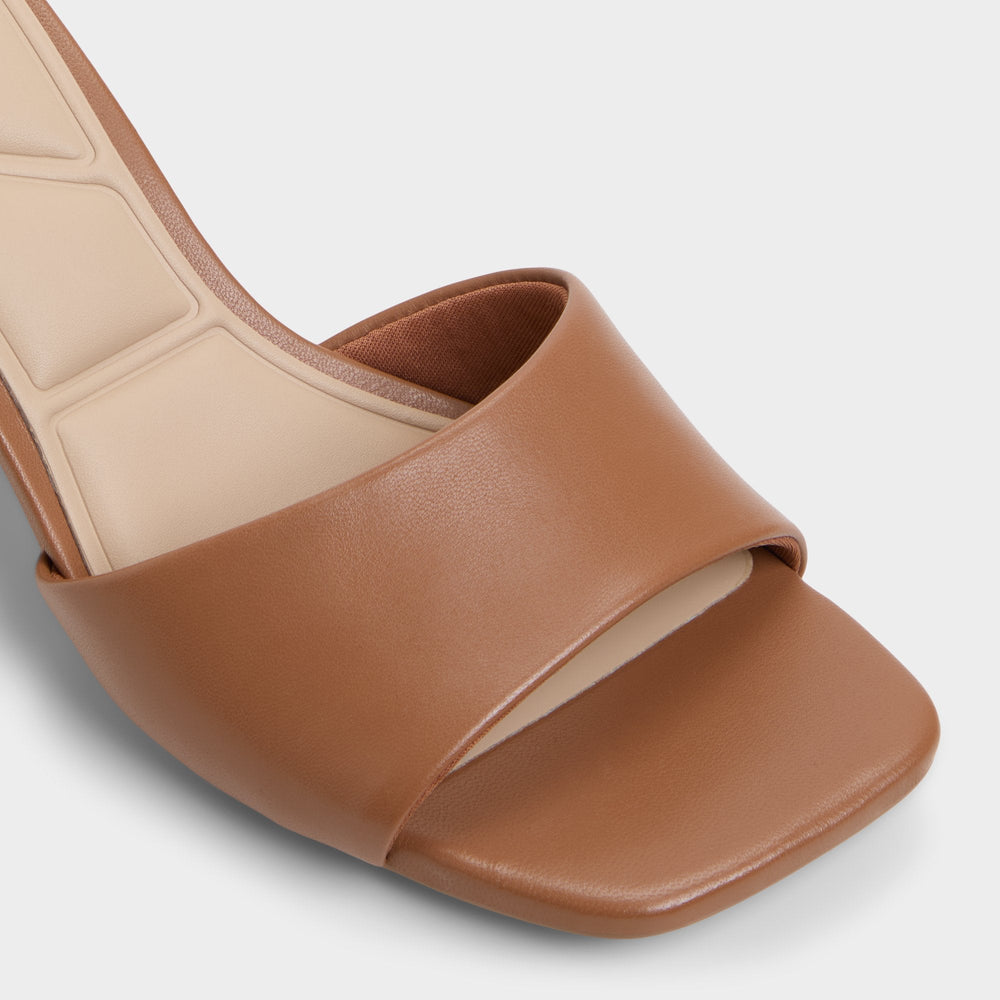 Aldo Tisha Tan Women's Heeled mules - Heeled mule, Block heel Tan