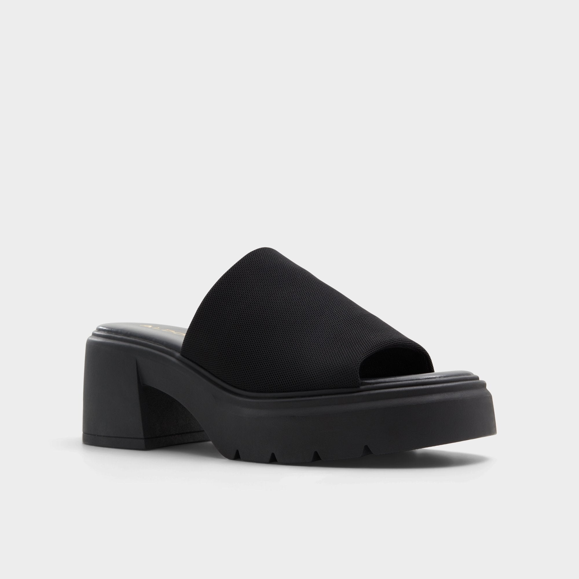Aldo Harrietta Black Women's Wedges - Heeled mule, Block heel Black