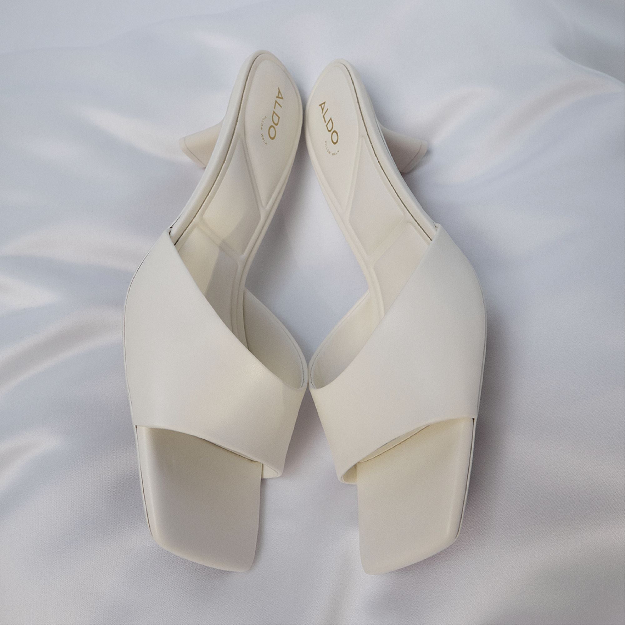 Aldo Enchanting White Women's Heeled mules - Heeled mule, Kitten heel White