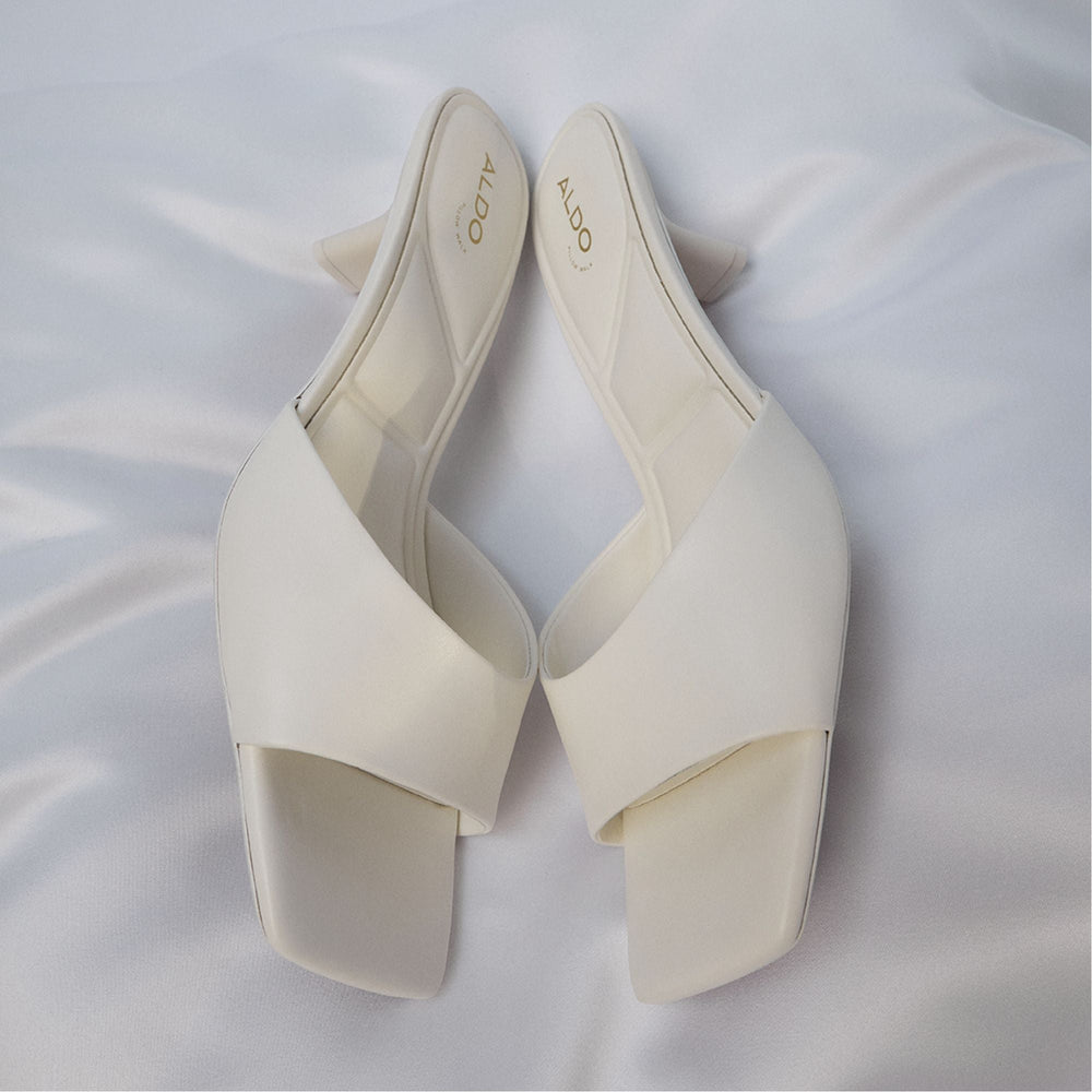 Aldo Enchanting White Women's Heeled mules - Heeled mule, Kitten heel White