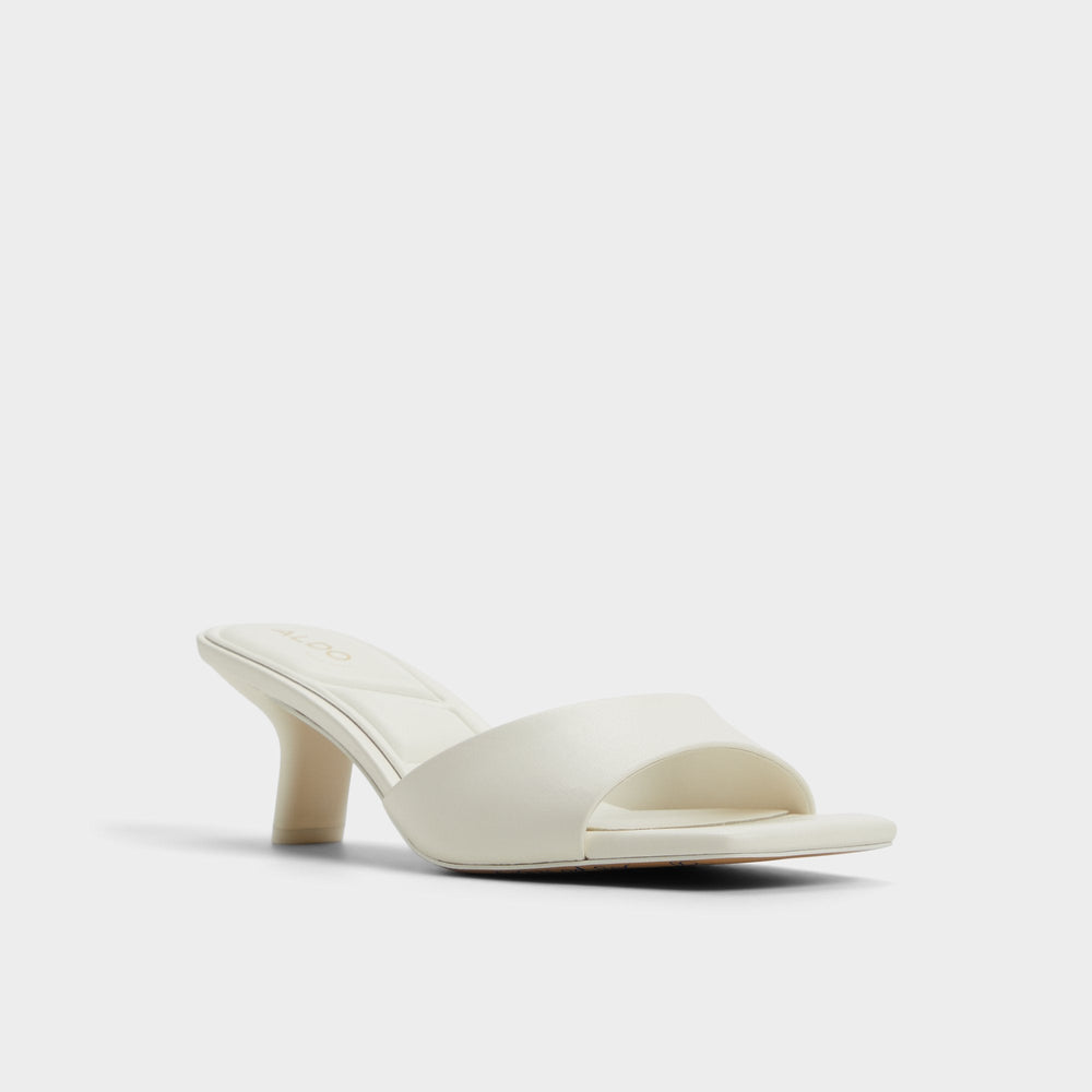 Aldo Enchanting White Women's Heeled mules - Heeled mule, Kitten heel White