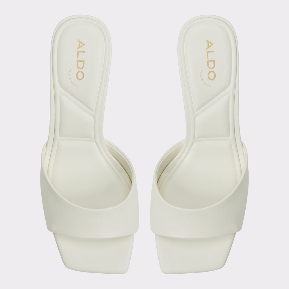 Aldo Enchanting White Women's Heeled mules - Heeled mule, Kitten heel White