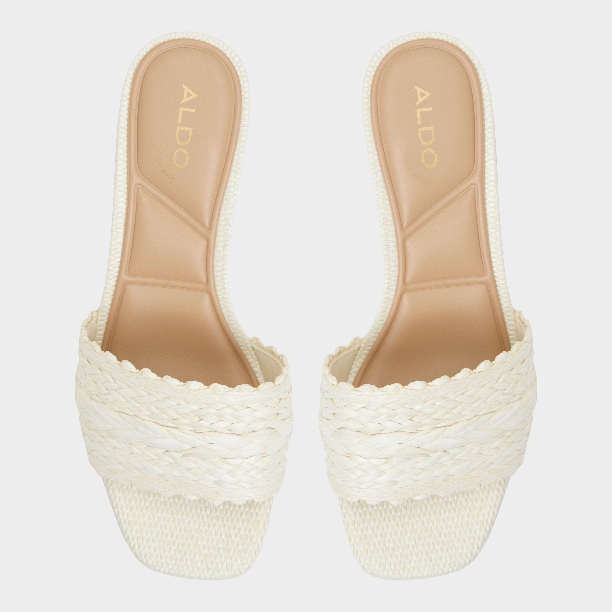 Aldo Claudina White/Bone Women's Block heels - Heeled mule, Block heel White/bone