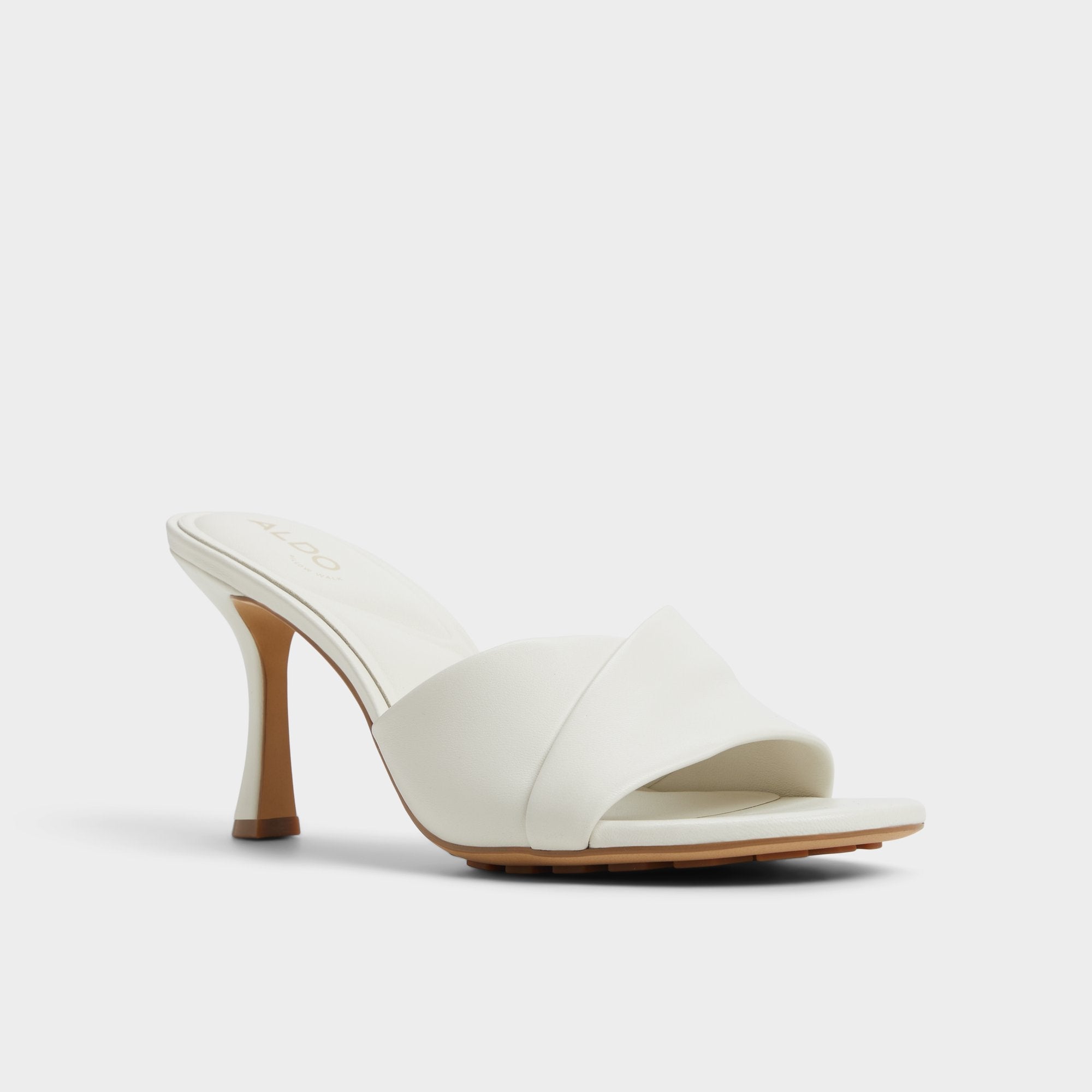 Aldo Lyhanna White/Bone Women's Heeled mules - Heeled mule, Stiletto heel White/Bone