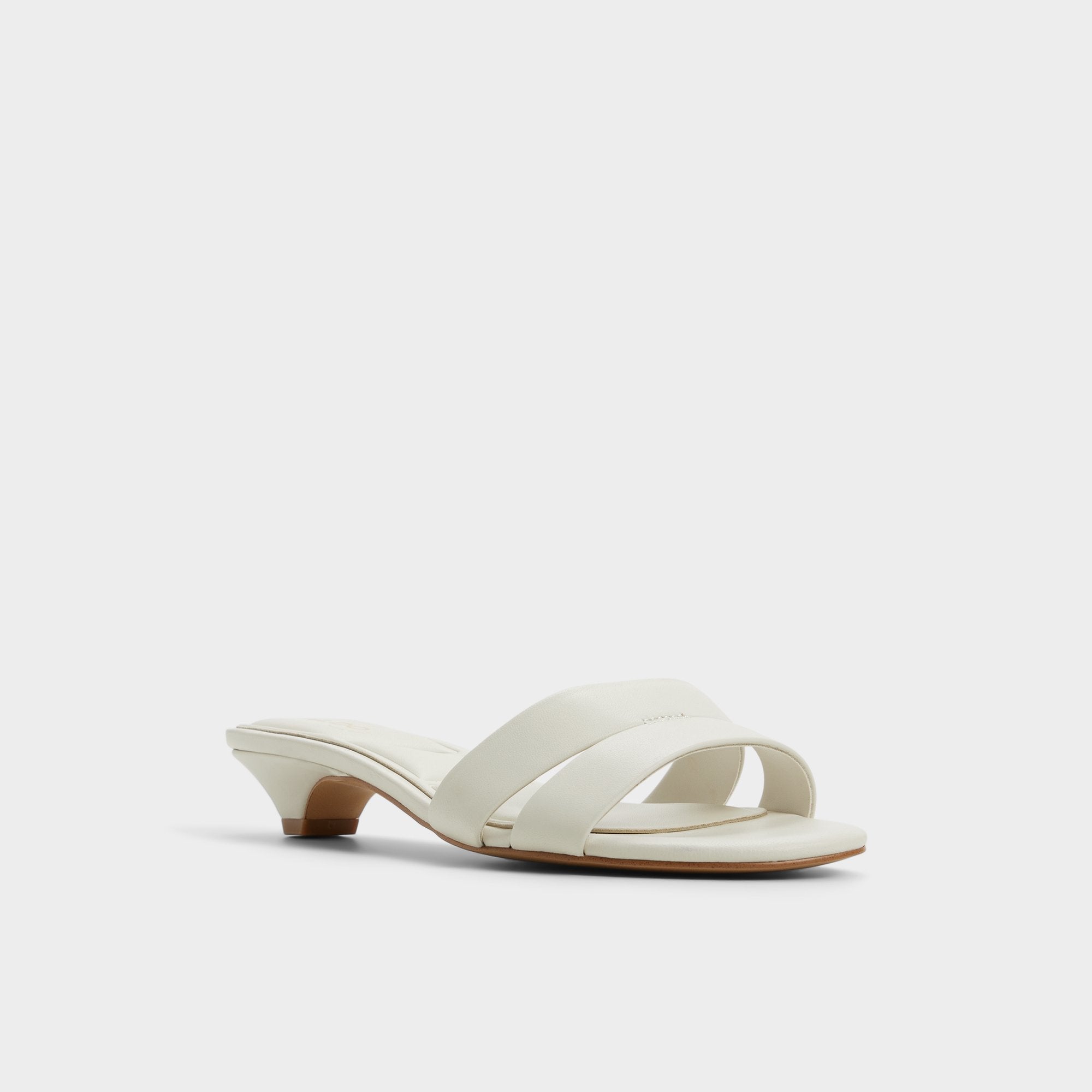 Aldo Scarletta White/Bone Women's Mule slides - Heeled mule, Kitten heel White/Bone