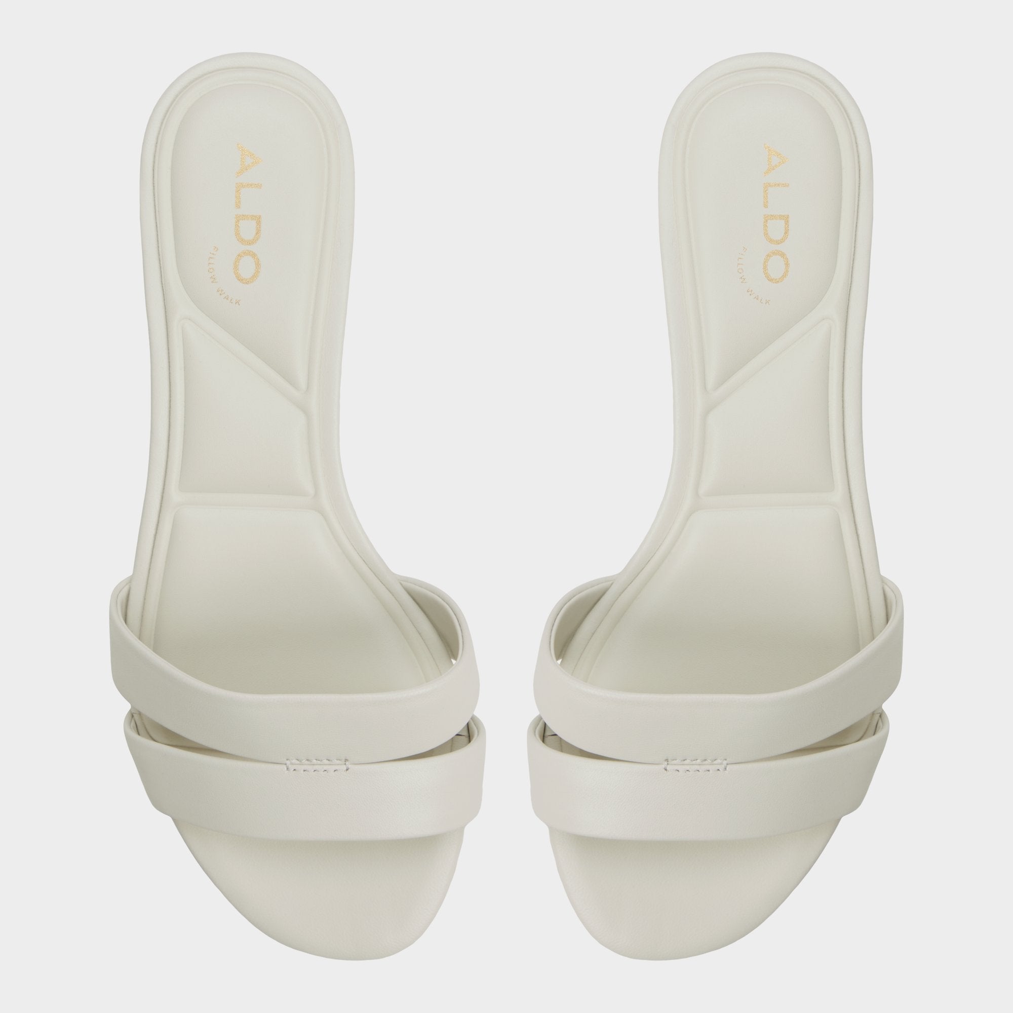 Aldo Scarletta White/Bone Women's Mule slides - Heeled mule, Kitten heel White/Bone