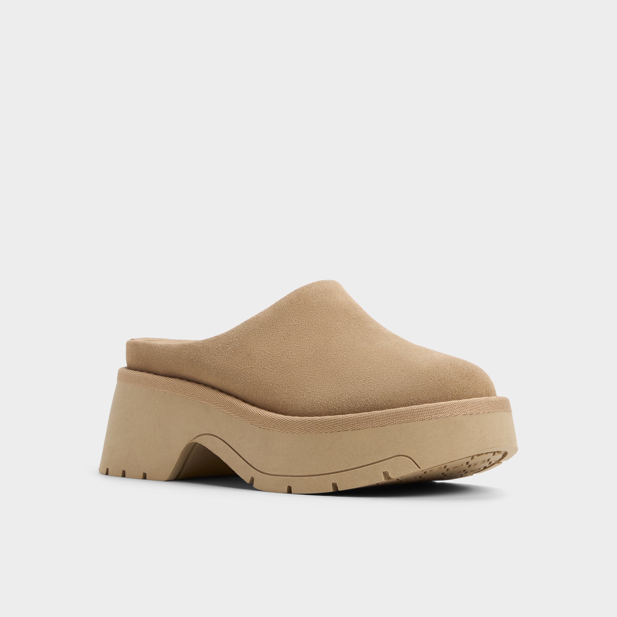 Aldo Academia Beige Women's Cold Weather Shoes - Heeled mule, Lug sole Beige