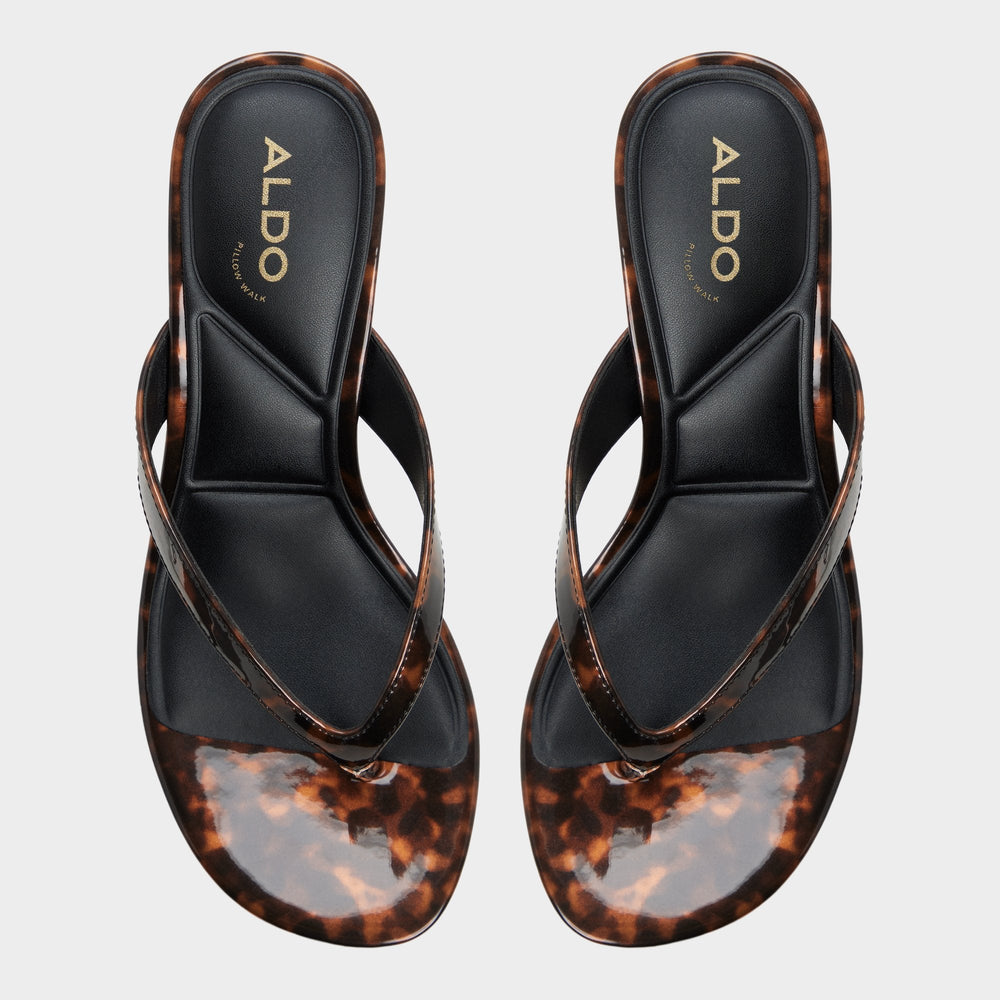 Aldo Jump in Open Brown - Heeled flip flop, Kitten heel Open brown