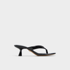 Aldo Jump Black Women's Strappy sandals - Heeled flip flop, Kitten heel Black