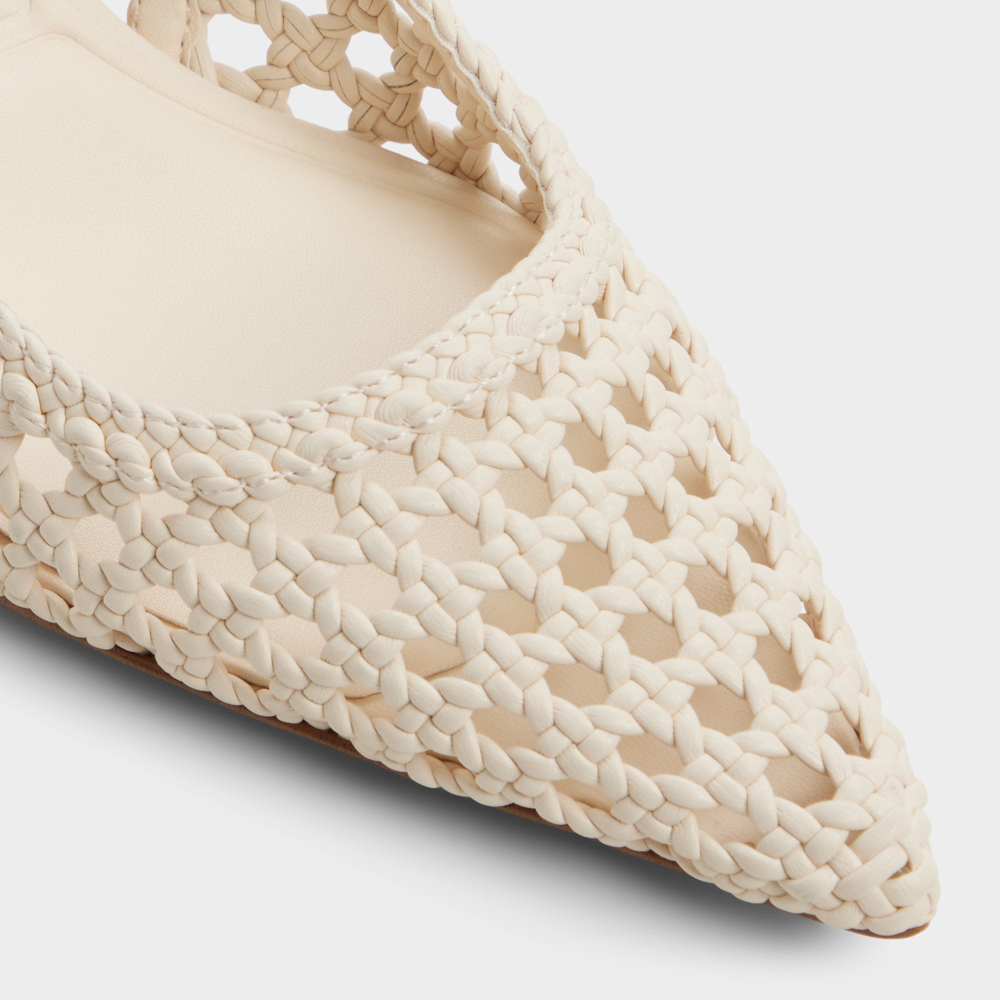 Aldo Violettia in Light Beige - Sling back high heel, Kitten heel Light beige