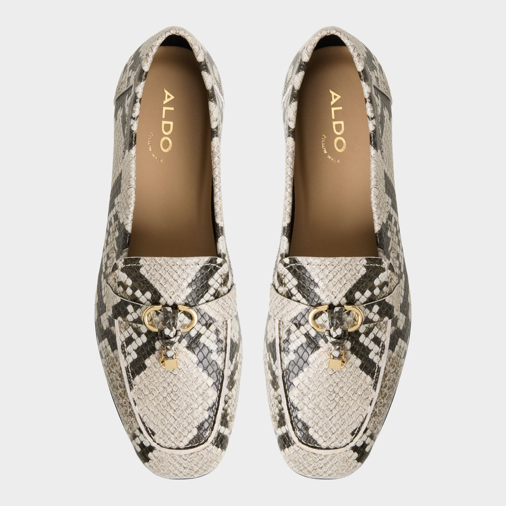Aldo Ybilide White/Black Women's Loafers & Oxfords - Loafer White/Black