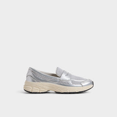 Aldo Loffy in Silver - Loafer, Jogger sole Silver