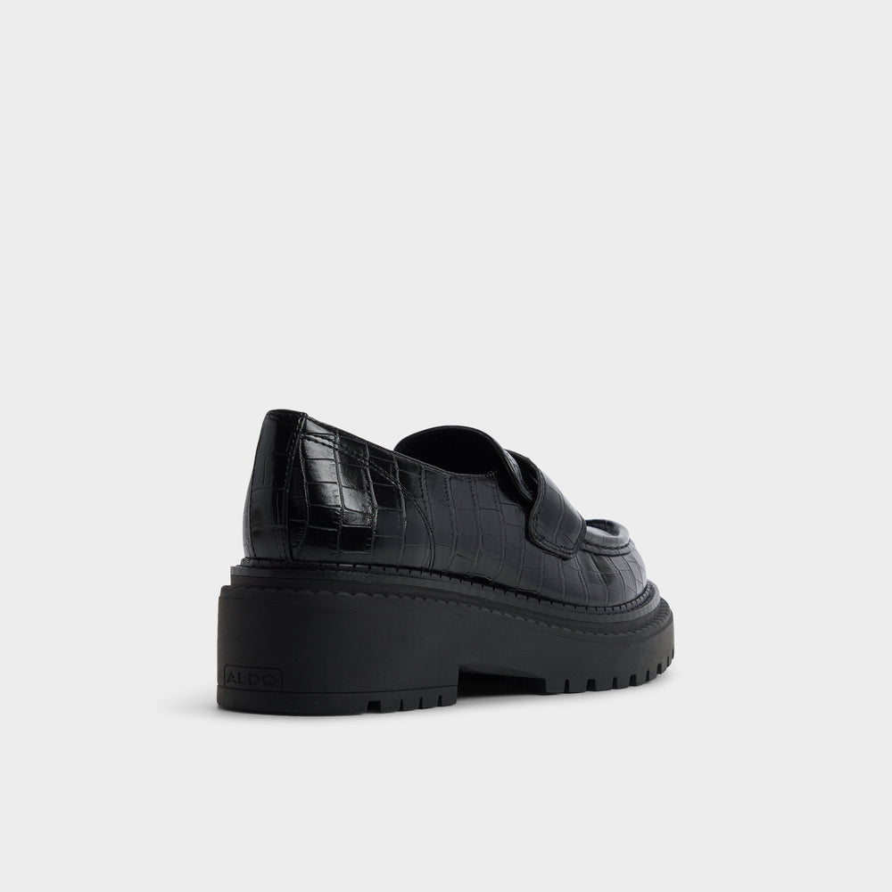 Aldo Miravelle in Black - Loafer, Lug sole Black