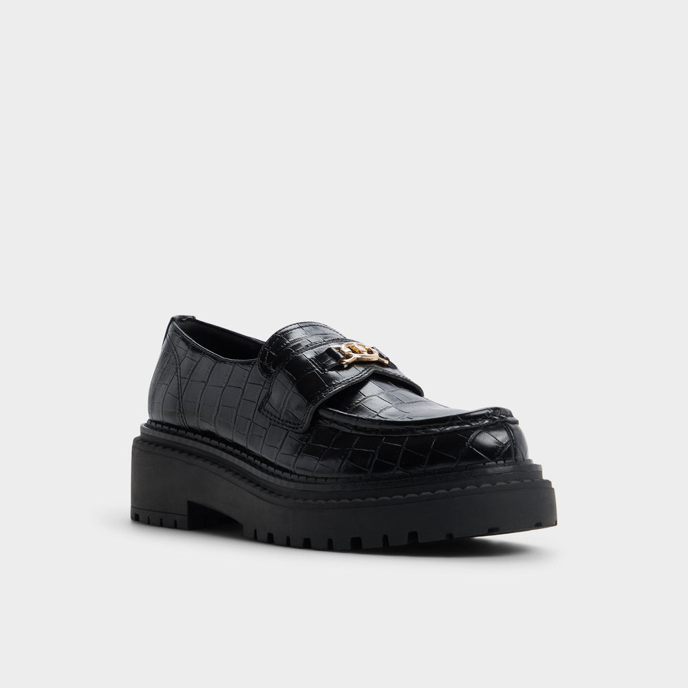 Aldo Miravelle in Black - Loafer, Lug sole Black