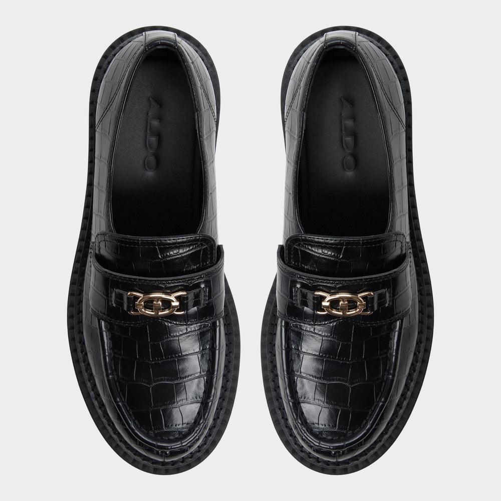 Aldo Miravelle in Black - Loafer, Lug sole Black