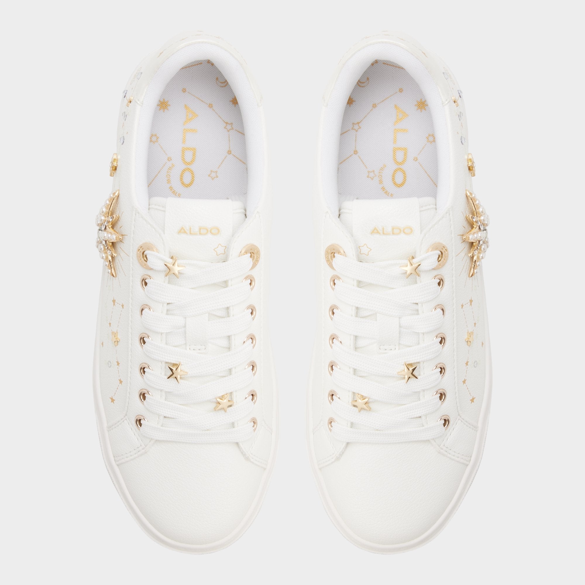 Aldo Starbright in White - Sneaker, Cup sole White