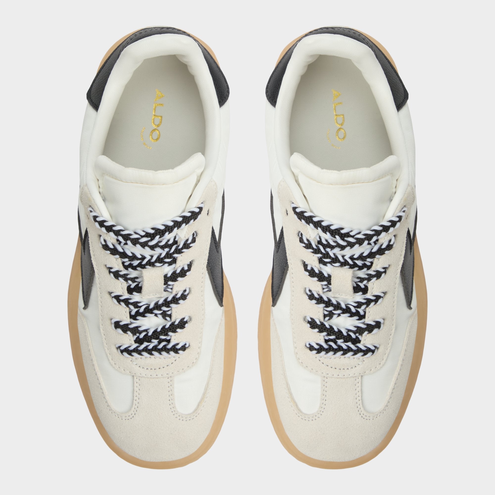 Aldo Retrostep White/Black Women's Low top sneakers - Low top sneaker, Jogger sole White/Black