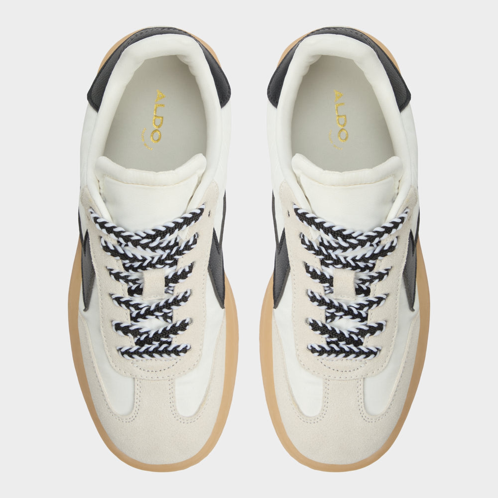 Aldo Retrostep White/Black Women's Low top sneakers - Low top sneaker, Jogger sole White/Black
