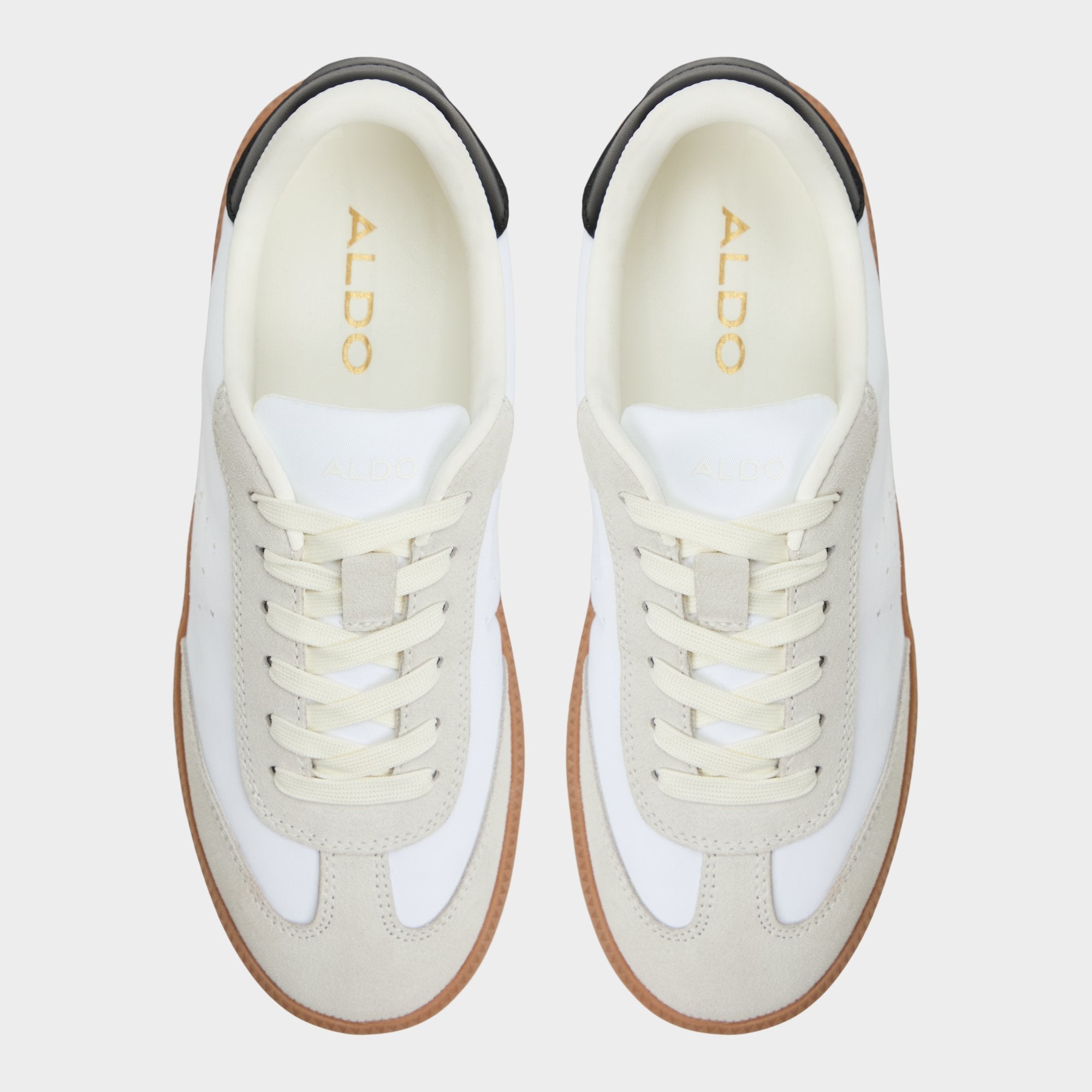 Aldo Clubstyle White/Black Women's Low top sneakers - Jogger sneaker, Jogger sole White/Black