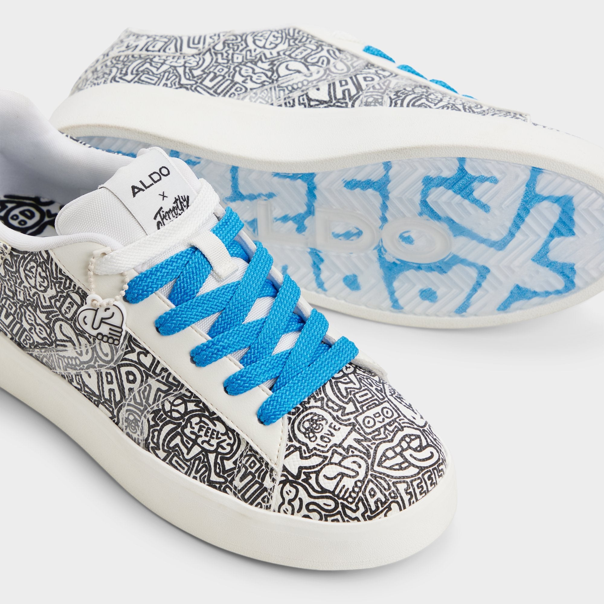 Aldo Timothy in Goodman White Black - Women's low top sneaker, Cup sole White/black