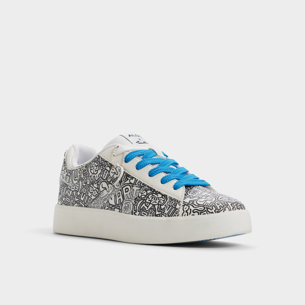 Aldo Timothy in Goodman White Black - Women's low top sneaker, Cup sole White/black