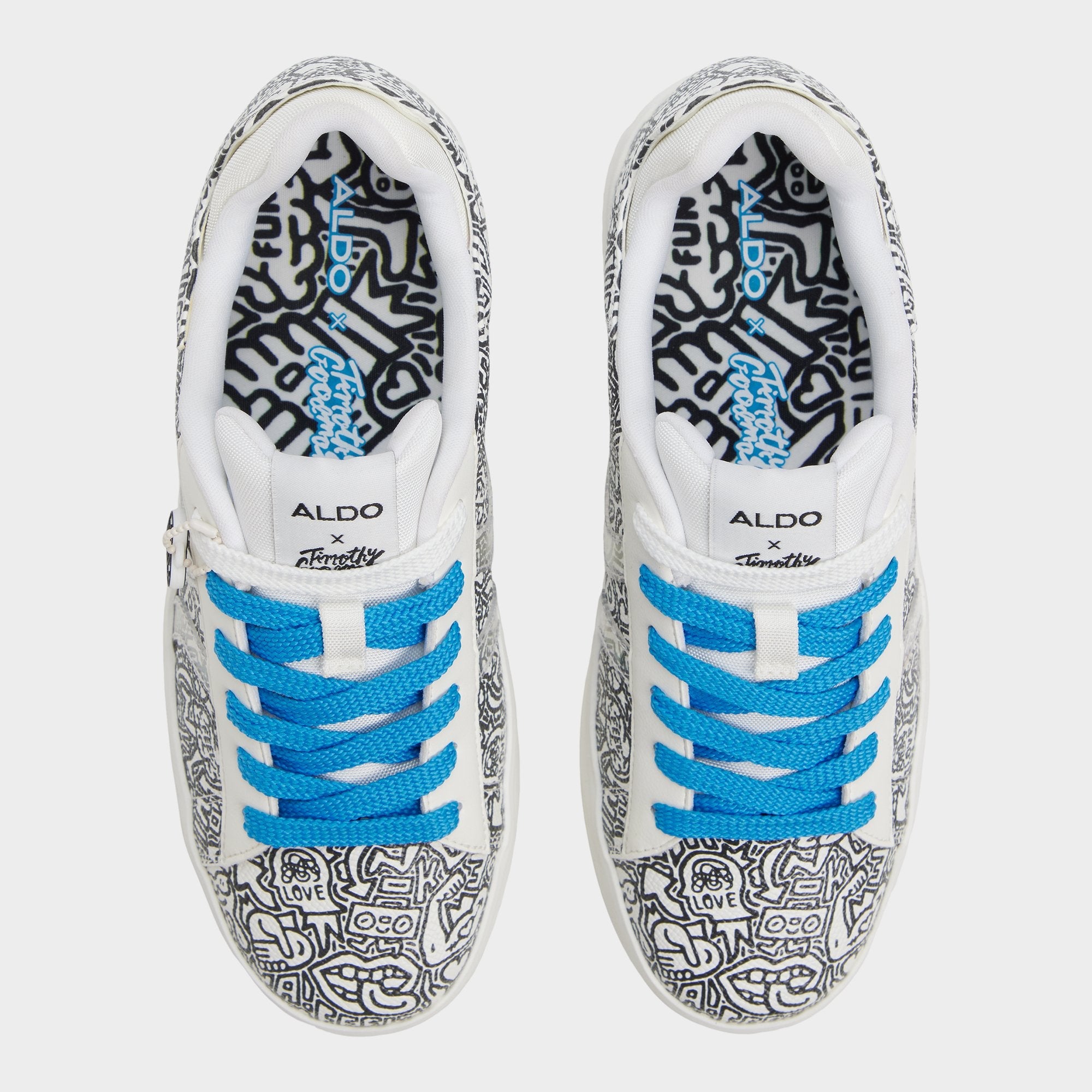 Aldo Timothy in Goodman White Black - Women's low top sneaker, Cup sole White/black