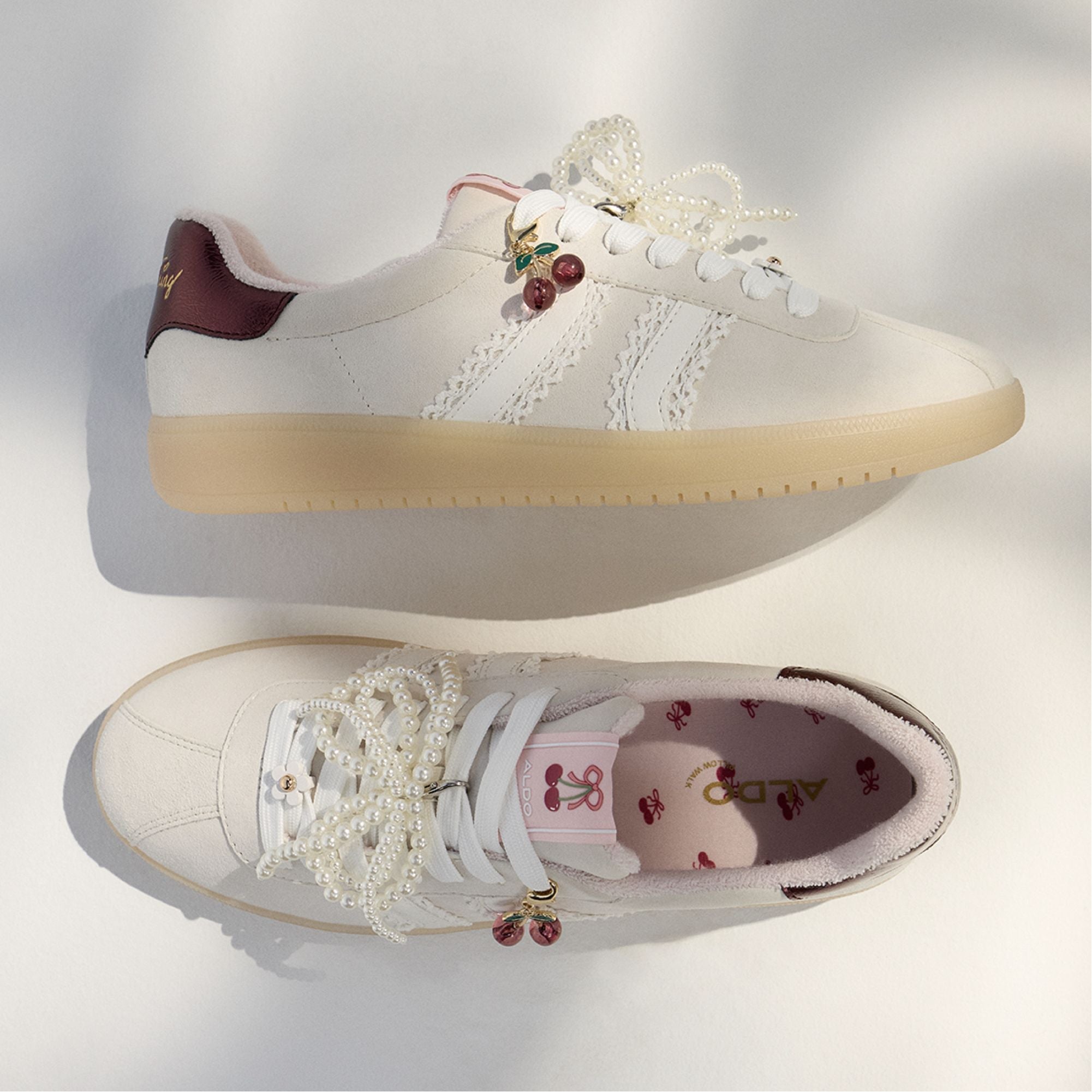 Aldo Sweetthing White/Bone Women's Low top sneakers - Low top sneaker, Cup sole White/Bone