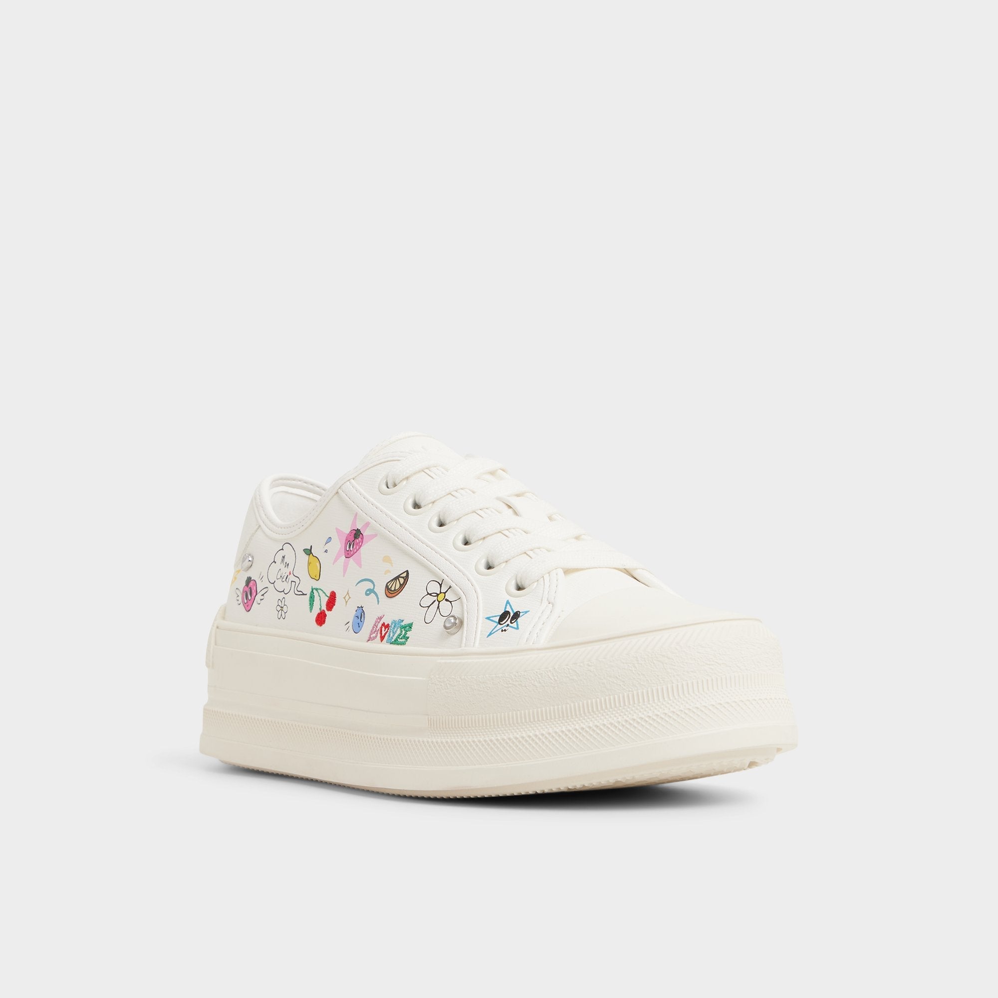 Aldo Rayes White/Multi Women's Low top sneakers - Sneaker, Platform White/Multi