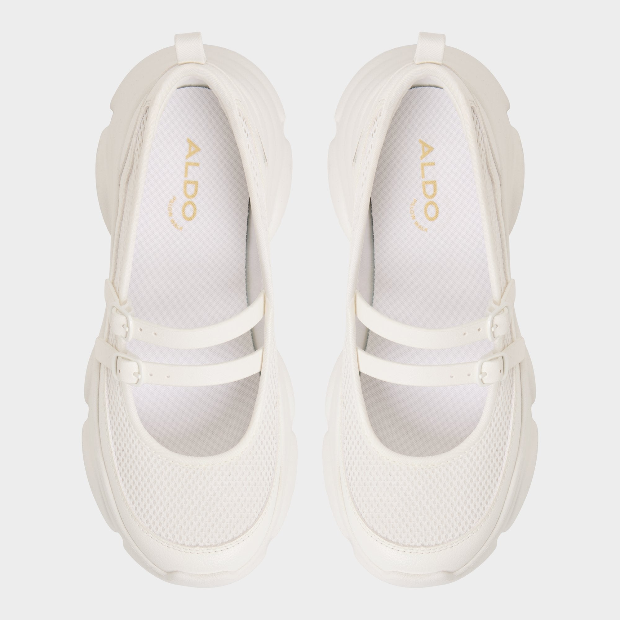 Aldo Aethera White Women's Platform and wedge sneakers - Mary Jane Sneakers, Jogger sole White