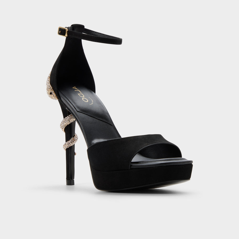 Aldo Medusa in Other Black 14266744 - Strappy heeled sandal, Platform Other black