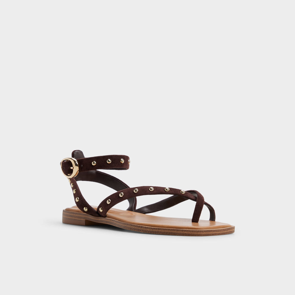Aldo Daressi in Dark Brown - Flat sandal Dark brown