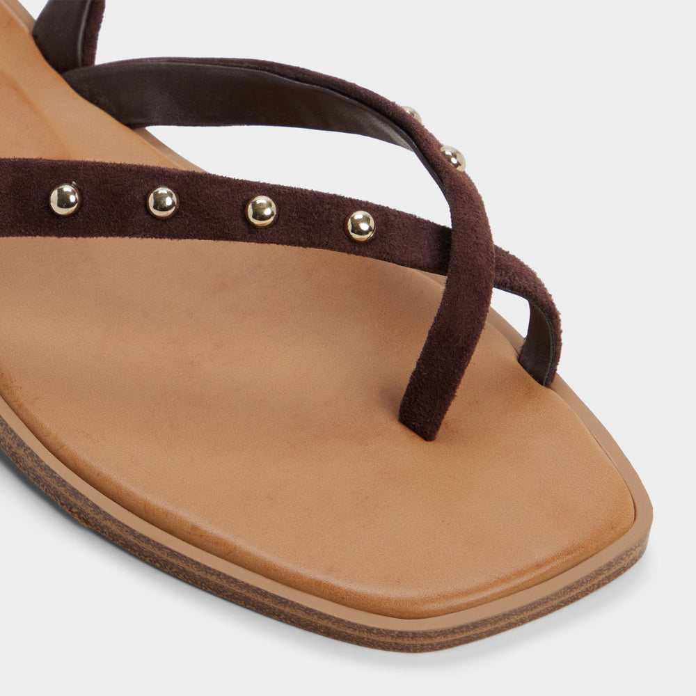 Aldo Daressi in Dark Brown - Flat sandal Dark brown