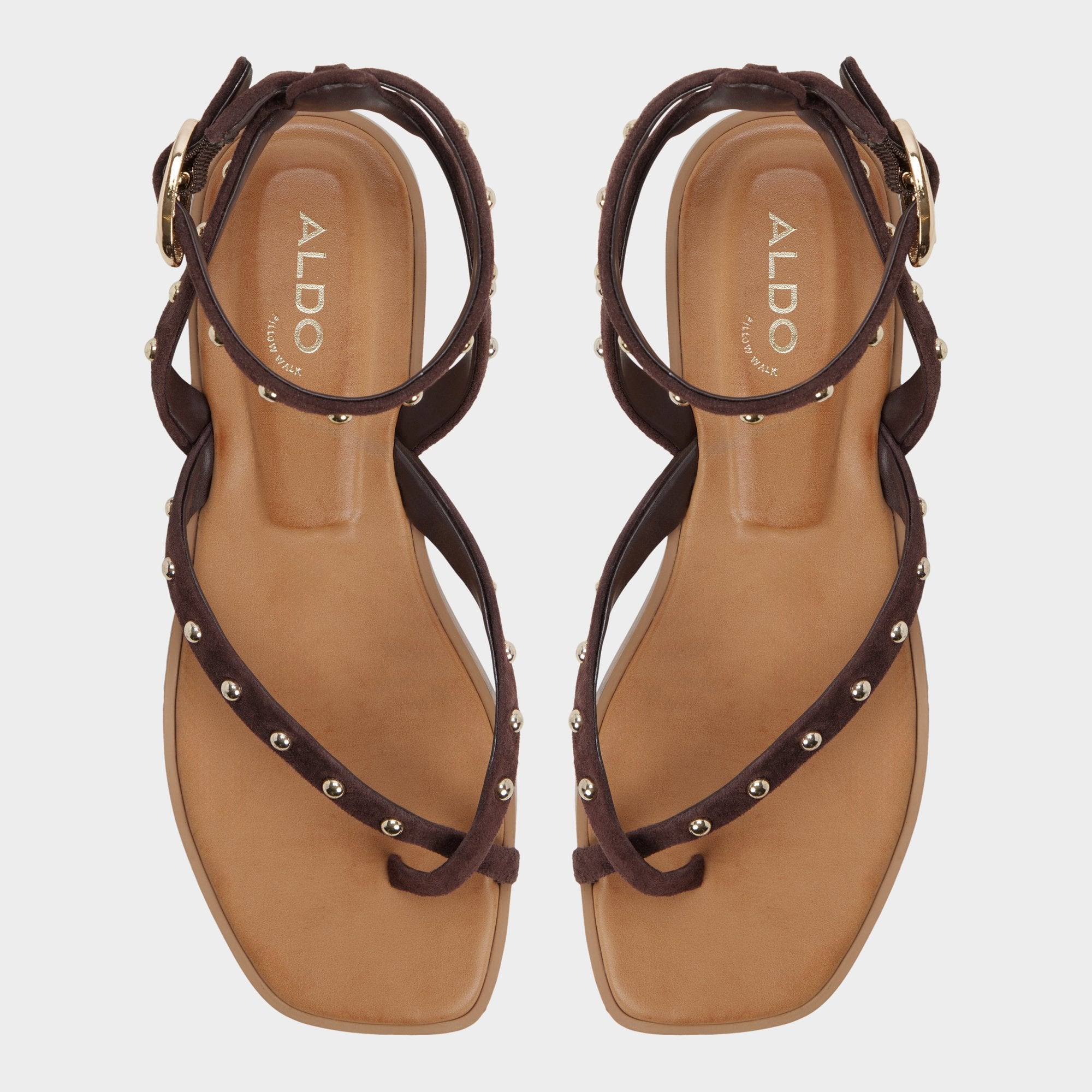 Aldo Daressi in Dark Brown - Flat sandal Dark brown