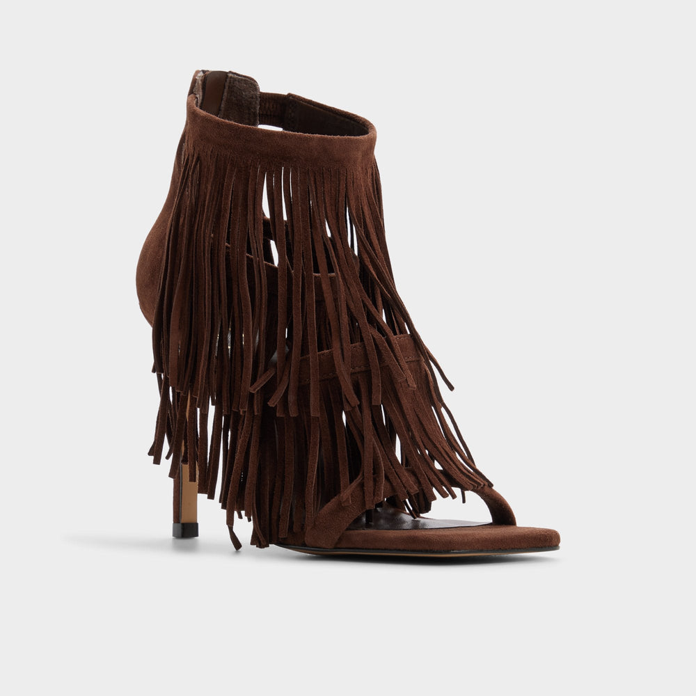 Aldo Nahana in Dark Brown - Strappy heeled sandal, Stiletto heel Dark brown