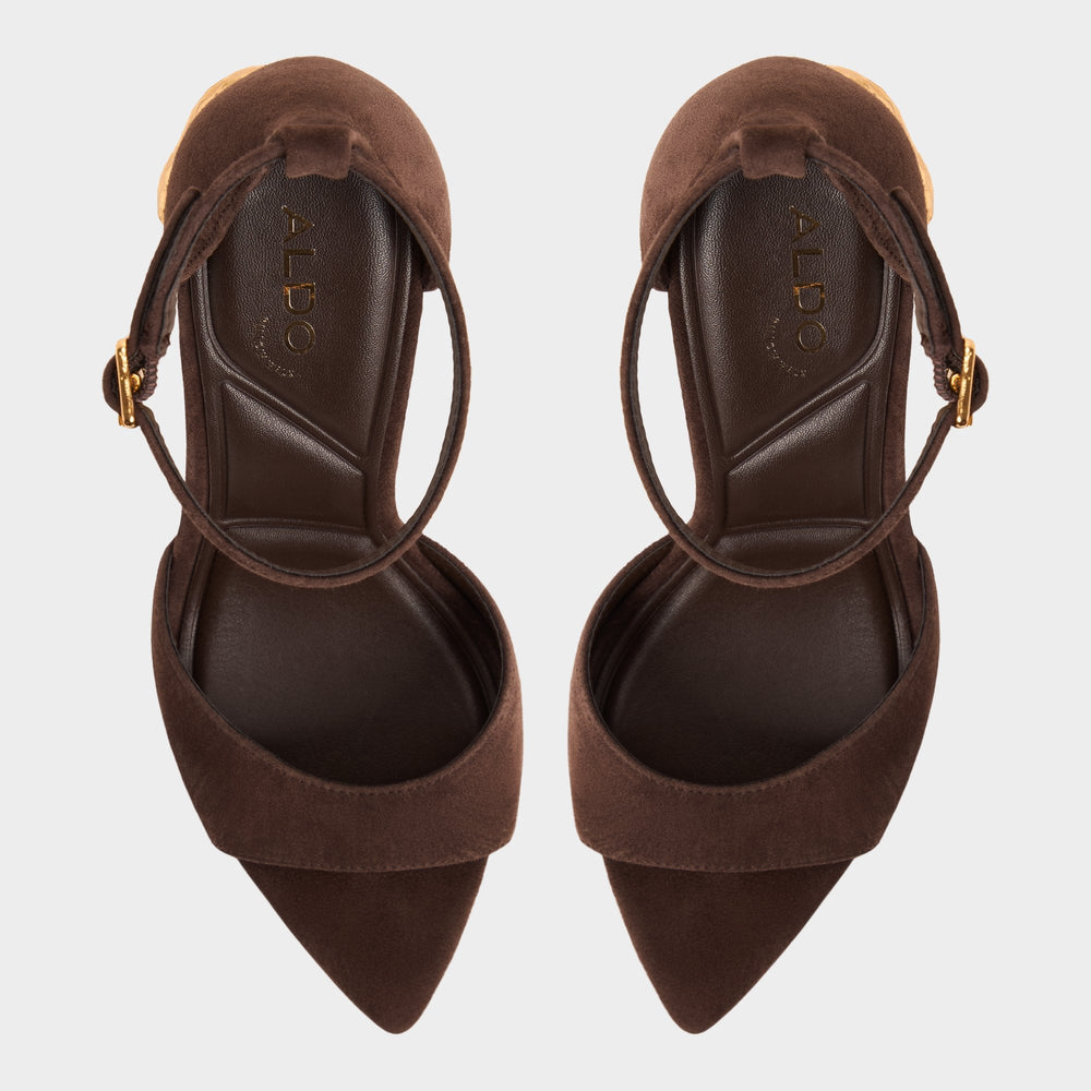 Aldo Medeza in Dark Brown - Strappy heeled sandal Dark brown