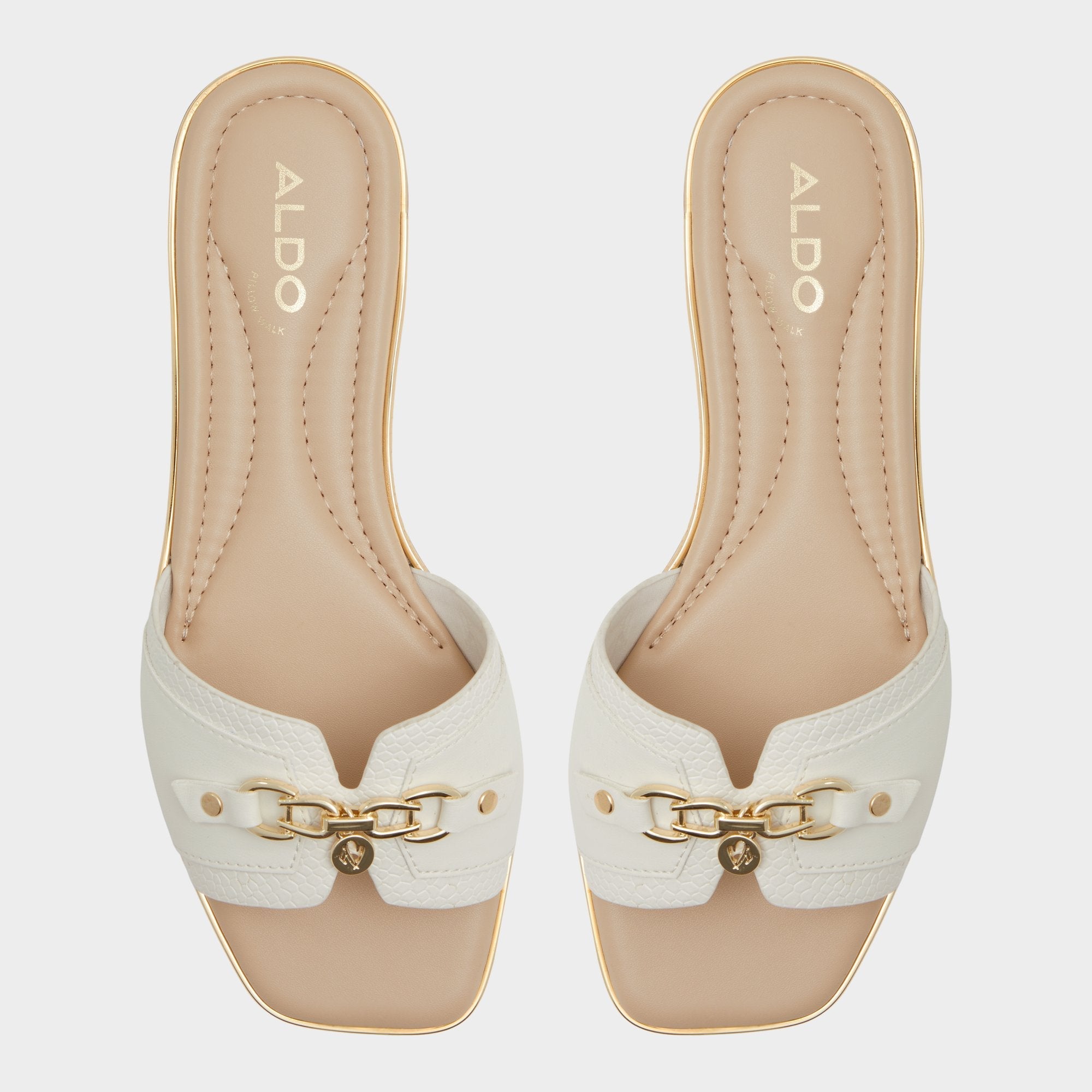 Aldo Alamassi Open White Women's Flats - Slide sandal Open white