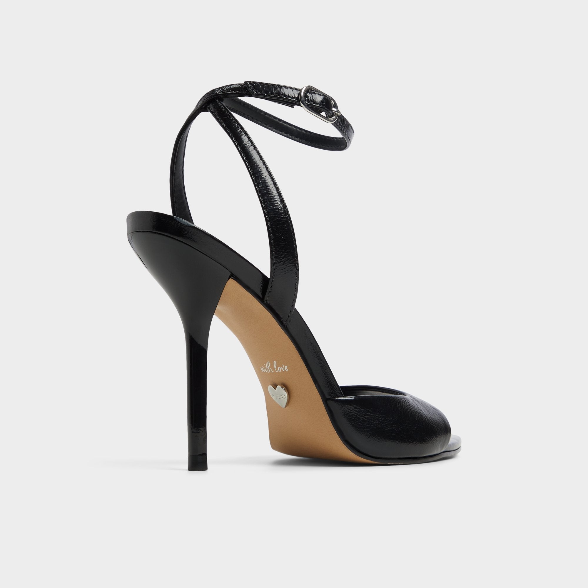 Aldo Forevermore Black Women's Strappy sandals - Strappy heeled sandal, Stiletto heel Black