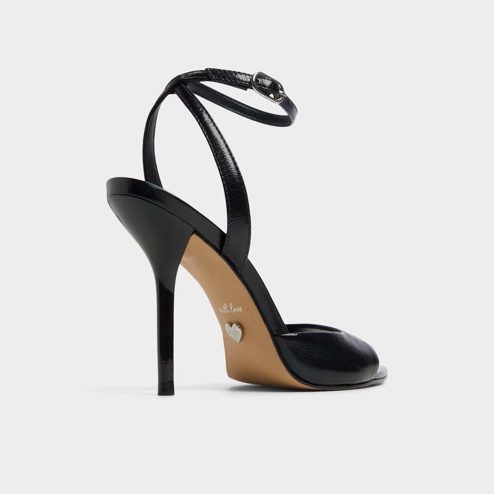 Aldo Forevermore Black Women's Strappy sandals - Strappy heeled sandal, Stiletto heel Black