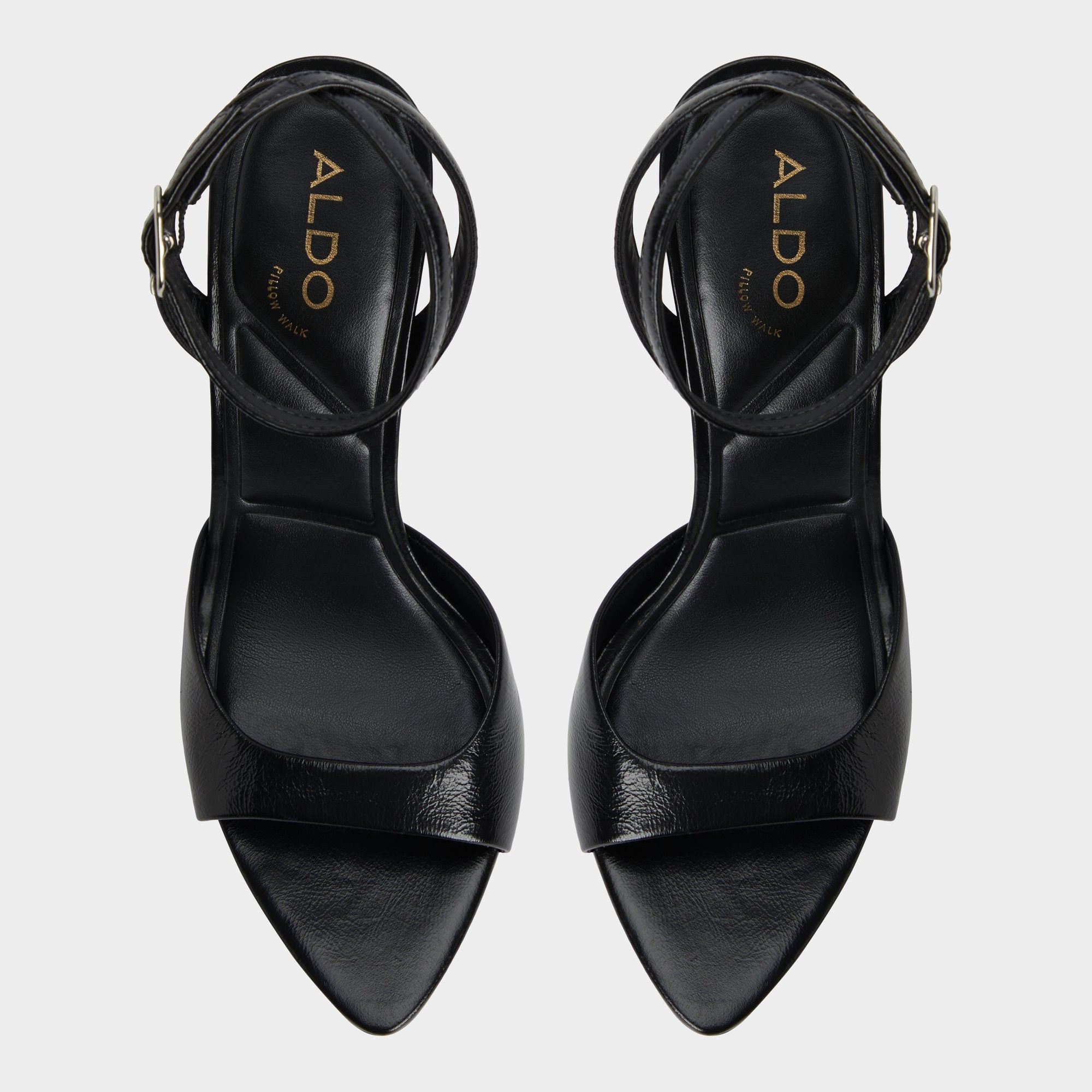 Aldo Forevermore Black Women's Strappy sandals - Strappy heeled sandal, Stiletto heel Black