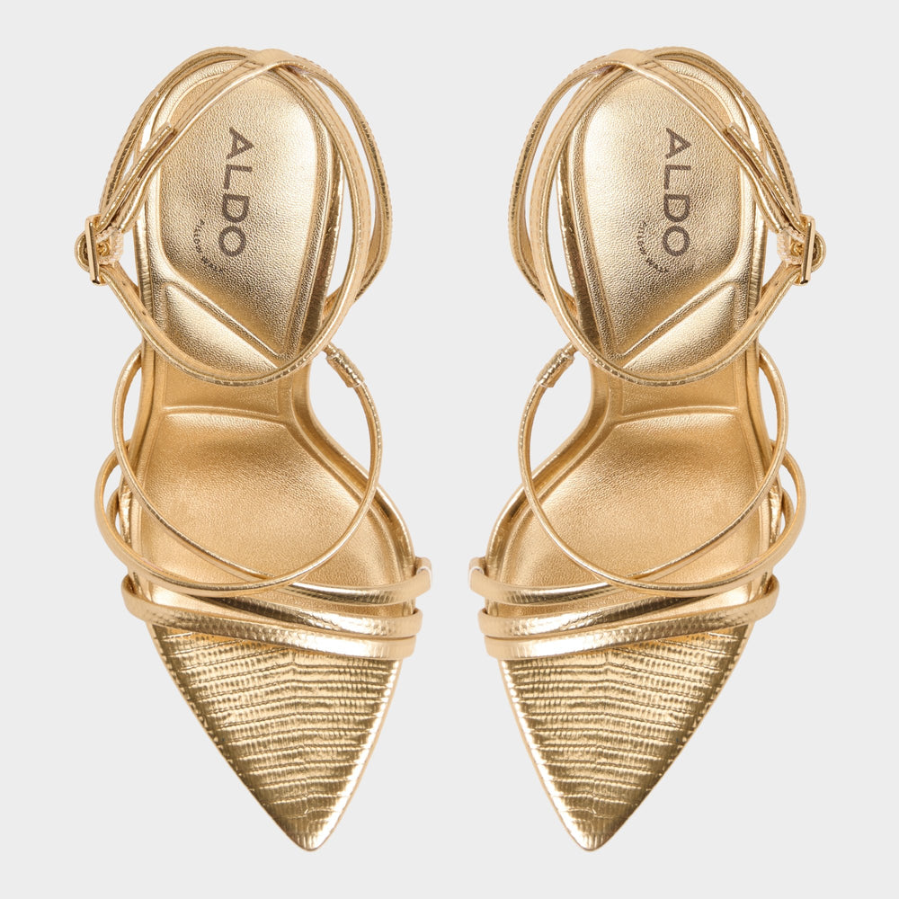 Aldo Solania Gold Women's Heeled sandals - Strappy heeled sandal, Stiletto heel Gold