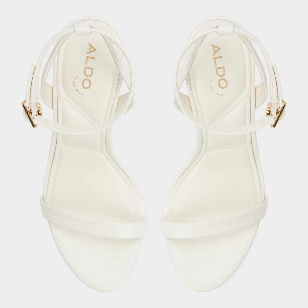 Aldo Maristou White Women's Strappy sandals - Heeled sandal, Stiletto heel White